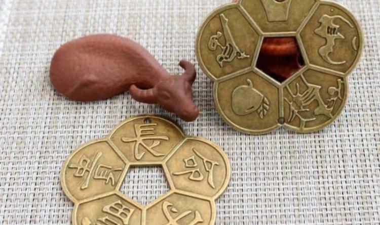 Đồng tiền hoa mai là vật phẩm phong thủy hình hoa mai 5 cánh, tượng trưng cho may mắn, tài lộc, phú quý, trường thọ và sự thăng tiến.
