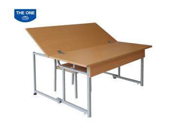 BÀN GHẾ HỌC SINH CẤP 1-2 BBT103-3R CAO SU POLY