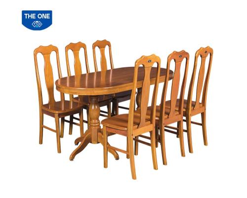 BÀN GHẾ ĂN GỖ TỰ NHIÊN TB06V TẦN BÌ