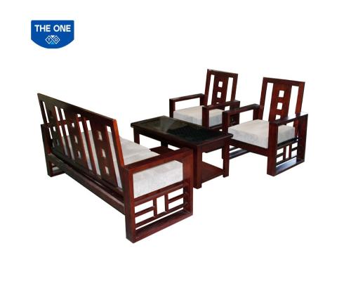 GHẾ SOFA GỖ TỰ NHIÊN SOFA SF72 TB CÓ ĐỆM